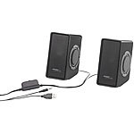 auvisio Stereo-Lautsprecher mit passivem Subwoofer & USB-Stromversorgung, 15 W auvisio PC-Stereo-Lautsprecher mit USB-Stromversorgungen