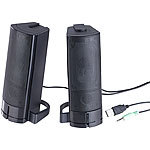 auvisio 2in1-PC-Stereo-Lautsprecher und Soundbar, 10 Watt, Versandrückläufer auvisio Stereo-Lautsprecher und Soundbars