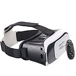 auvisio Virtual-Reality-Brille VRB58.3D und Mini-Game-Controller mit Bluetooth auvisio Virtual-Reality-Brillen für Smartphones