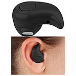 Callstel Winziges Akku-In-Ear-Headset mit One-Touch-Bedienung, Bluetooth 4.0 Callstel In-Ear-Mono-Headsets mit Bluetooth