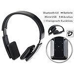 auvisio Faltbares On-Ear-Headset mit Bluetooth, Auto-Pairing, Multipoint, 30 m auvisio Faltbare On-Ear-Headsets mit Bluetooth