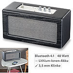 auvisio Mobiler Retro-Lautsprecher mit Bluetooth 4.1 und AUX-Eingang, 40 Watt auvisio