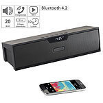 auvisio Stereo-Lautsprecher, Bluetooth, Freisprecher, MP3, Radio, Wecker, 20 W auvisio MP3-Lautsprecher mit Bluetooth