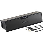 auvisio Stereo-Lautsprecher, Bluetooth, Freisprecher, MP3, Radio, Wecker, 20 W auvisio MP3-Lautsprecher mit Bluetooth