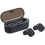 auvisio True Wireless In-Ear-Stereo-Headset, Bluetooth 4.2 (20 m), Lade-Etui auvisio Kabelloses In-Ear-Stereo-Headsets mit Bluetooth und Lade-Etuis