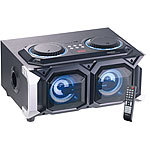 auvisio 2.1-Stereo-Partyanlage, Bluetooth mit Karaoke-Funktion, 100 W, USB, SD auvisio Party-Audioanlagen mit Karaoke-Funktionen