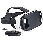 auvisio Virtual-Reality-Brille mit In-Ear-Headset, Bluetooth & Game-Controller auvisio