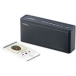 auvisio Premium 2.1-Lautsprecher, 6.700-mAh-Akku, Bluetooth, NFC, 50 Watt auvisio Tragbarer 2.1-Lautsprecher mit Bluetooth und Freisprech-Funktion