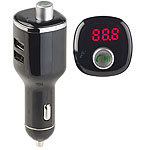 auvisio Kfz-FM-Transmitter mit Bluetooth, Freisprecher, Quick Charge 3.0, 4 A auvisio Kfz-FM-Transmitter mit Quick Charge 3.0