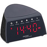 auvisio Uhrenradio m. Akku, Bluetooth, Qi-komp. Ladefunktion, Freisprecher,6 W auvisio Uhrenradios mit Qi-kompatibler Ladefunktion