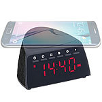 auvisio Uhrenradio m. Akku, Bluetooth, Qi-komp. Ladefunktion, Freisprecher,6 W auvisio Uhrenradios mit Qi-kompatibler Ladefunktion