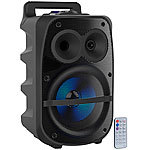 auvisio Mobile PA-Partyanlage, Bluetooth, MP3, USB, SD, Karaoke, UKW, 150 Watt auvisio Mobile Party-Audioanlagen mit Karaoke-Funktionen