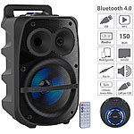 auvisio Mobile PA-Partyanlage, Bluetooth, MP3, Karaoke (Versandrückläufer) auvisio Mobile Party-Audioanlagen mit Karaoke-Funktionen