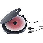 auvisio Tragbarer CD-Player mit Anti-Shock, Bass Boost und In-Ear-Kopfhörern auvisio Tragbare CD-Player