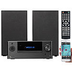 auvisio Mini-HiFi-System mit DVD-/CD-/Media-Player, Bluetooth & FM, 120 Watt auvisio Mini-Stereo-Anlagen mit DVD-/CD-/Media-Player, Bluetooth & Radios