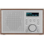 auvisio WLAN-Internetradio mit Holzgehäuse, 2 Weckzeiten und App, 10 Watt auvisio WLAN-Internetradios