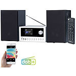 auvisio Micro-Stereoanlage mit Webradio, DAB+, FM, CD, Bluetooth, USB, 100 W auvisio