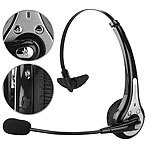 Callstel Profi-Mono-Headset mit Bluetooth, Geräuschunterdrückung, 10-Std.-Akku Callstel On-Ear-Mono-Headsets mit Bluetooth