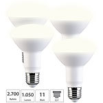 Luminea 4er-Set LED-Reflektoren R80, E27 11 W (ersetzt 120 W) 1050 lm warmweiß Luminea LED-Reflektoren E27 R80 (warmweiß)