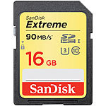 SanDisk Extreme SDHC-Speicherkarte, 16 GB, UHS-I Class U3, 90 MB/s SanDisk SD-Speicherkarten