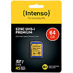 Intenso Premium SDXC-Speicherkarte 64 GB, UHS-I, Class 10 / U1 Intenso SD-Speicherkarten (SDHC)