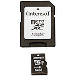 Intenso Premium microSDXC-Speicherkarte 64 GB, Class 10 / UHS-I Intenso microSDHC-Speicherkarten