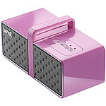 Hercules WAE-BTP03 Mini, mobiler Lautsprecher mit Bluetooth, pink/weiß, 8 Watt Hercules Lautsprecher mit Bluetooth & Akku