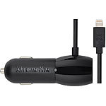 XtremeMac iPhone- & iPad-Kfz-Netzteil, Lightning-Kabel, USB, MFi, 2,4 A, 12/24 V XtremeMac Kfz-USB-Netzteile mit Lightning-Kabeln