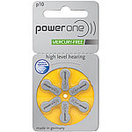 power one 6er-Pack Hörgeräte-Batterien p10 (gelb), 1,45 Volt, 100 mAh power one Hörgeräte-Batterien