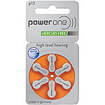 power one 6er-Pack Hörgeräte-Batterien p13 (orange), 1,45 Volt, 300 mAh power one Hörgeräte-Batterien