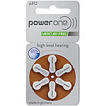 power one 6er-Pack Hörgeräte-Batterien p312 (braun), 1,45 Volt, 170 mAh power one Hörgeräte-Batterien