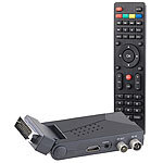 auvisio DVB-T/T2-Empfänger mit SCART, HDMI und USB-Mediaplayer, HEVC/H.265 auvisio DVB-T2-Receiver
