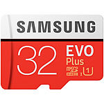 Samsung microSDHC 32 GB EVO Plus mit SD-Adapter, Class 10 / U1 Samsung microSDHC-Speicherkarten