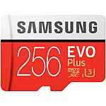 Samsung microSDXC 256 GB EVO Plus mit SD-Adapter, Class 10 / U3 Samsung microSD-Speicherkarten UHS U1