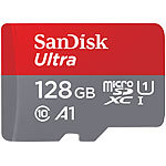 SanDisk Ultra microSDXC, 128 GB, 100 MB/s, Class 10, U1, A1, mit Adapter SanDisk microSD-Speicherkarten UHS U1