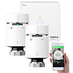 Eberle Starter-Set Wiser für intelligentes Heizen, 2 Thermostate & Heat Hub Eberle Starter-Sets für fernsteuerbare Heizungen, mit App-Kontrolle