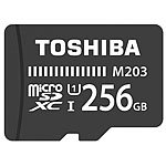 Toshiba microSDXC-Speicherkarte M203 256 GB Class 10 UHS-I inkl. SD-Adapter Toshiba microSD-Speicherkarten UHS U1