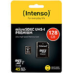 Intenso microSDXC-Speicherkarte UHS-I Premium 128 GB, bis 45 MB/s, Class 10/U1 Intenso microSD-Speicherkarten UHS U1