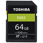 Toshiba Exceria SDXC-Speicherkarte N203, 64 GB, Class 10 / UHS U1 Toshiba SD-Speicherkarten (SDHC)