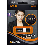 Xlyne USB-3.0-Stick "Wave" mit 32 GB, bis 60 MB/s lesen, 20 MB/s schreiben Xlyne USB-3.0-Speichersticks