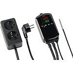 revolt Digitaler Temperaturregler für 2 Heiz- & Klimageräte, Display, 2.300 W revolt Steckdosen-Thermostate für 2 Heiz- & Klimageräte