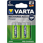 Varta Accu Power NiMH-Akku, Typ Baby / C / HR14, 1,2 V, 3.000 mAh, 2er-Set Varta NiMH-Akkus Baby (Typ C)