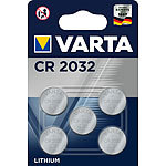 Varta Electronics Lithium Knopfzelle, CR2032, 3 Volt, 230 mAh (5er-Pack) Varta Lithium-Knopfzellen Typ CR2032