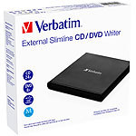 Verbatim Externer DVD-Brenner, M-Disc-kompatibel, USB 2.0, Slimline, schwarz Verbatim CD- & DVD-Brenner