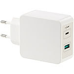 revolt Reise-USB-C-Netzteil mit Quick Charge 3.0, USB Typ C & A, 6 A / 33 W revolt 230-V-Netzteil mit USB Typ C & A mit Quick Charge 3.0