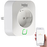 Luminea Home Control WLAN-Steckdose, App, komp. mit Amazon Alexa & Google Assistant, 16 A Luminea Home Control WLAN-Steckdosen mit Stromkosten-Messfunktion