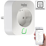 Luminea Home Control WLAN-Steckdose, App, komp. mit Amazon Alexa & Google Assistant, 16 A Luminea Home Control WLAN-Steckdosen mit Stromkosten-Messfunktion