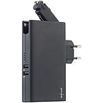 revolt Powerbank mit 5.000 mAh, 12/24- & 230-V-Stecker, 2x USB, 3,1 A, 15,5 W revolt USB-Powerbanks mit 12/24- und 230-V-Steckern