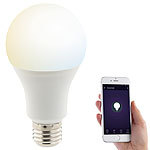 Luminea Home Control WLAN-LED-Lampe, komp. zu Amazon Alexa & Google Assistant, E27, CCT Luminea Home Control E27-LED-Lampen, kompatibel zu Amazon Alexa & Google Assistant