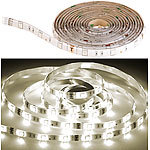 Luminea LED-Streifen-Erweiterung LAM-206, 2 m, 600 Lumen, warmweiß, IP44 Luminea WLAN-LED-Streifen-Sets weiß